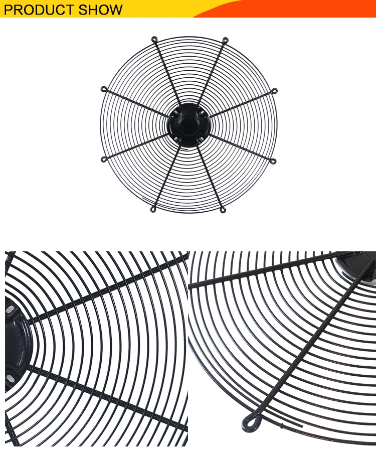 High Quality Waterproof Round Black Chromed Cooling Fan Cover Wire Mesh