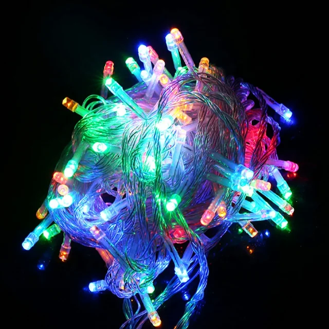 10 メートル rgb led ストリングライトクリスマスライト屋内屋外クリスマスツリー装飾 100 led 防水ホリデー花輪妖精ライト