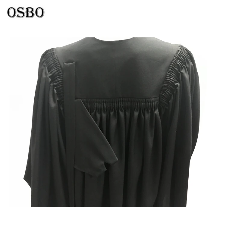Wholesale Polyester High Quality Cheap Discount Clergy Robes Black