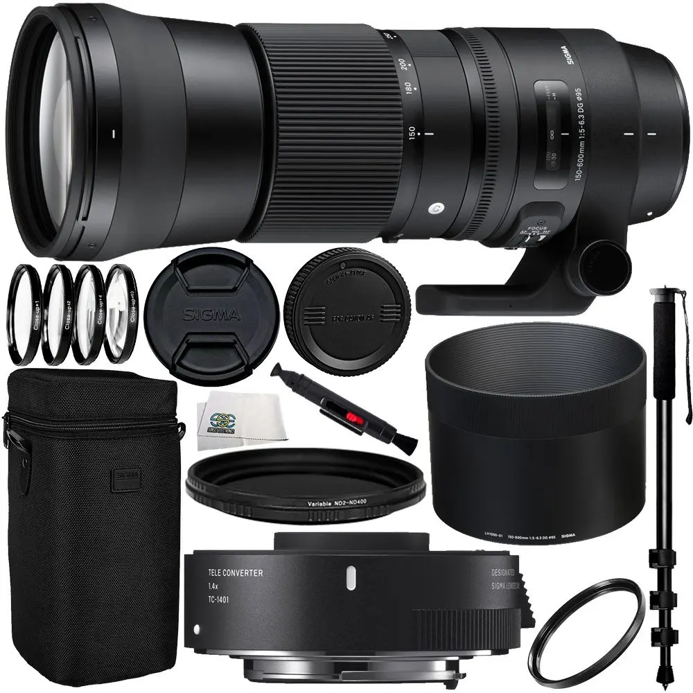 Buy Sigma 150 600mm F 5 6 3 Dg Os Hsm Contemporary Lens For Nikon F 11pc Accessory Kit Includes Sigma Tc 1401 1 4x Teleconverter 4pc Macro Filter Set 1 2 4 10 More In Cheap Price On Alibaba Com