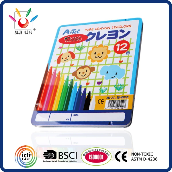 Metal Box Packed 12 Color Plastic Crayon Set.jpg