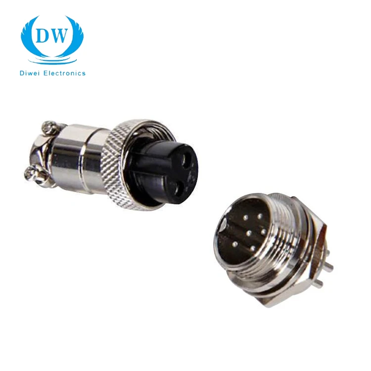 Sourcing Map Luftfahrt-Stecker GX16-6, 6-Pin, 16 Mm – 5 Stück Set Für Elektronik & Industrie