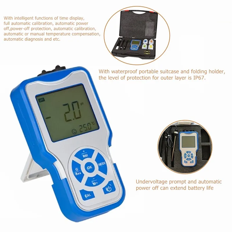 Hand Held Waterproof Portable pH Meter,Digital pH Meter Price