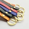 Hot sale genuine leather key holder high quality handmade car key holder with brass ring