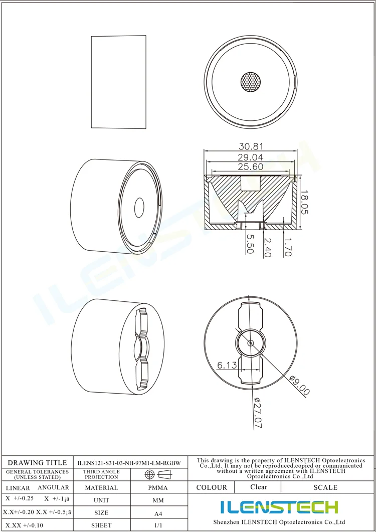 china suppliers Optical led lens for lighting spares parts