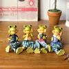 lovely cartoon resin frog decoration design home decoration