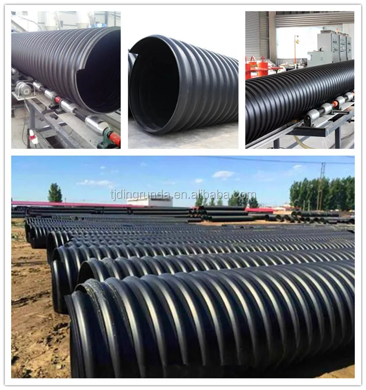 18 Inch Culvert Pipe Hdpe Corrugated Tube 24 Inch Hdpe Plastic Drainage ...