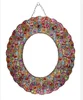 2019 New design Living Room Metal coloured jewelry mirror Wall Decoration Embossed Border Accent bathroom Mirror