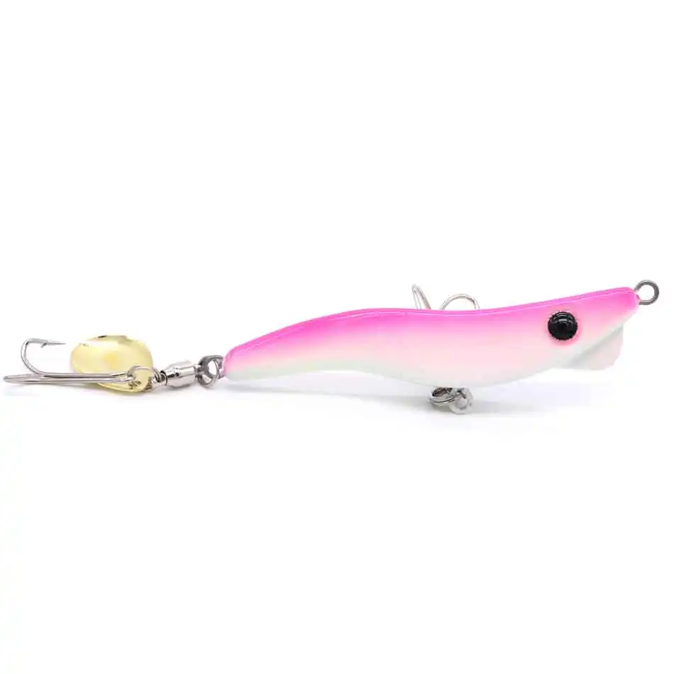 Metalmaru Slow Jig Shrimp Fishing Lure Metal Jig 13g 19g 28g 40g Spin Tail Metal Lead Fish Shore