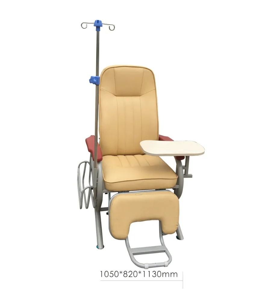 Manual Hospital Grade Furniture Medical Height Adjustable Metal Infusion Chairs