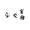 New Arrival Double Zircon Men Women Ear Studs 2019