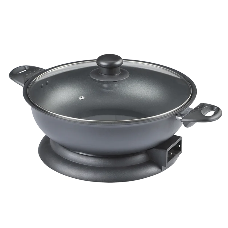 2018 Hot And Cheap Nonstick Chinese Electric Wok With Glass Lid Buy