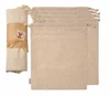 Organic Cotton Muslin Produce Storage Bag with Drawstring Canvas Cloth Best for Vegetables Bread