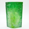 Clear windowed standing zipper herb packaging bags custom design zip plastic bag