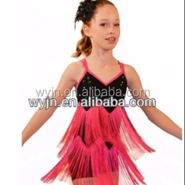 MiDee Girls Dance Costume Outfits 2 Pieces Camisole Tassels Sequins Shorts