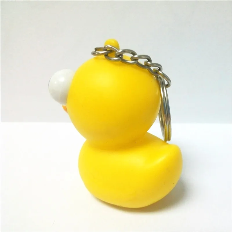 Cute 3d Popeyed Duck Rubber Keychains Promotional Eyes Pop Out Squeeze Toys Pvc Keychains Buy