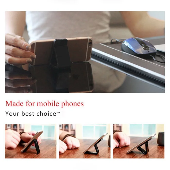 Folding Flexible Mobile Phone Holder Adhesive Washable Rubber Multi Use