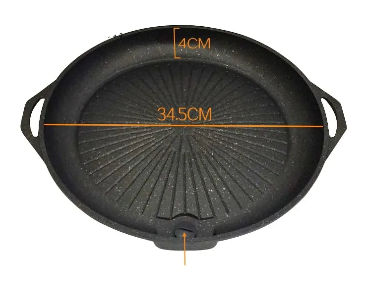 Modi Hot Sale Korean Bbq Grill Plate 345mm Gas Stove Plate Korean Bbq