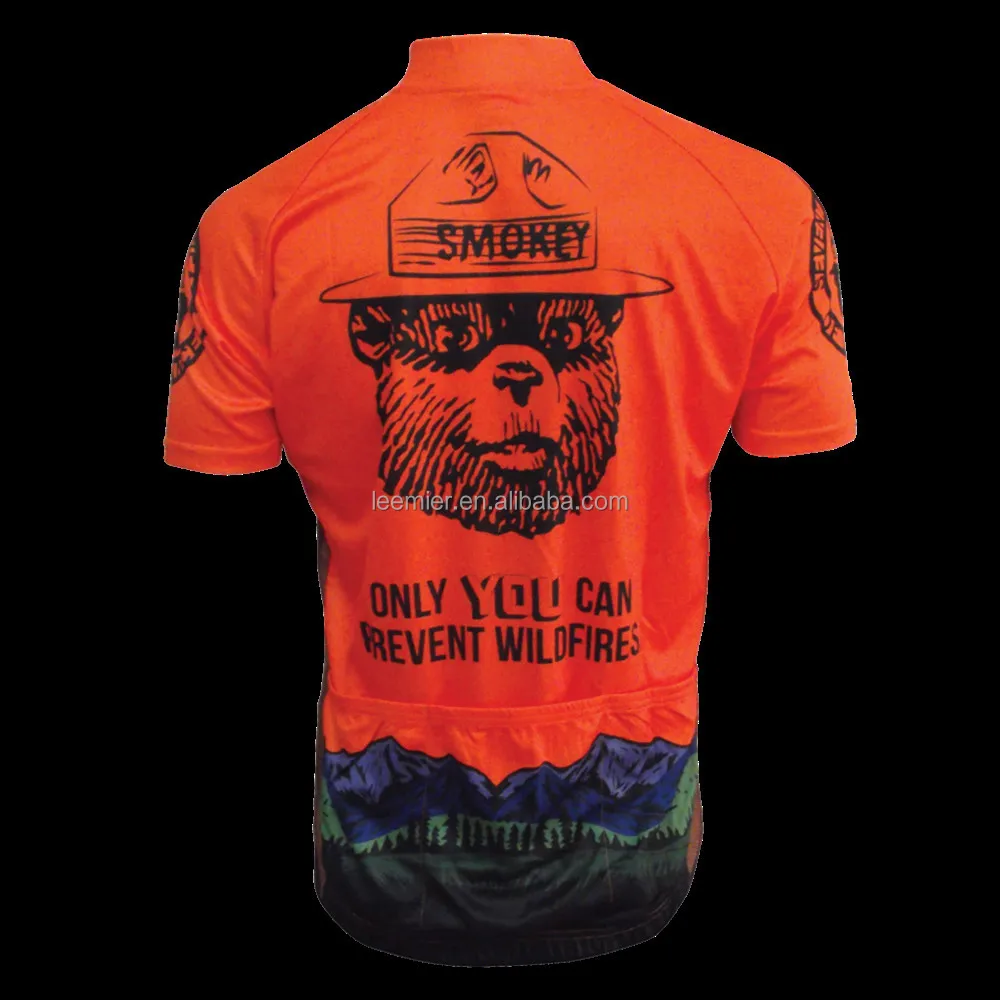 smokey the bear cycling jersey