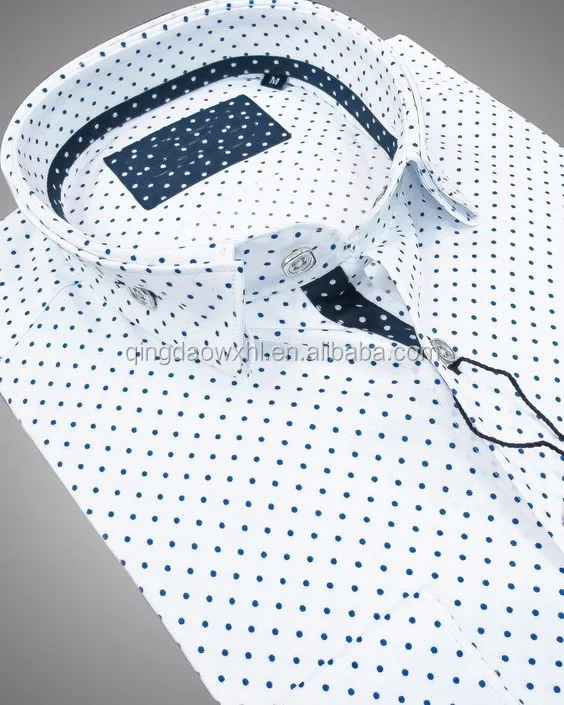 Camisa blanca con diseño para hombre Clearance