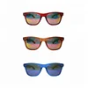 Fashionable hand polished plastic frame customizrd colorful wooden bamboo spring hinge sunglasses