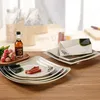 Melamine high quality square dinnerware tableware dinner plates for restaurant