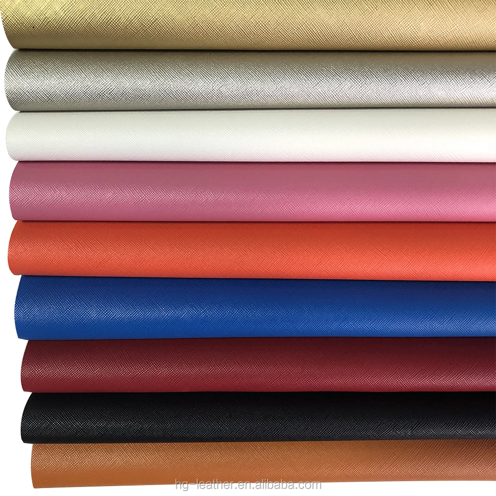 Embossed Saffiano Pu Faux Leather For Handbag Making Buy Saffiano