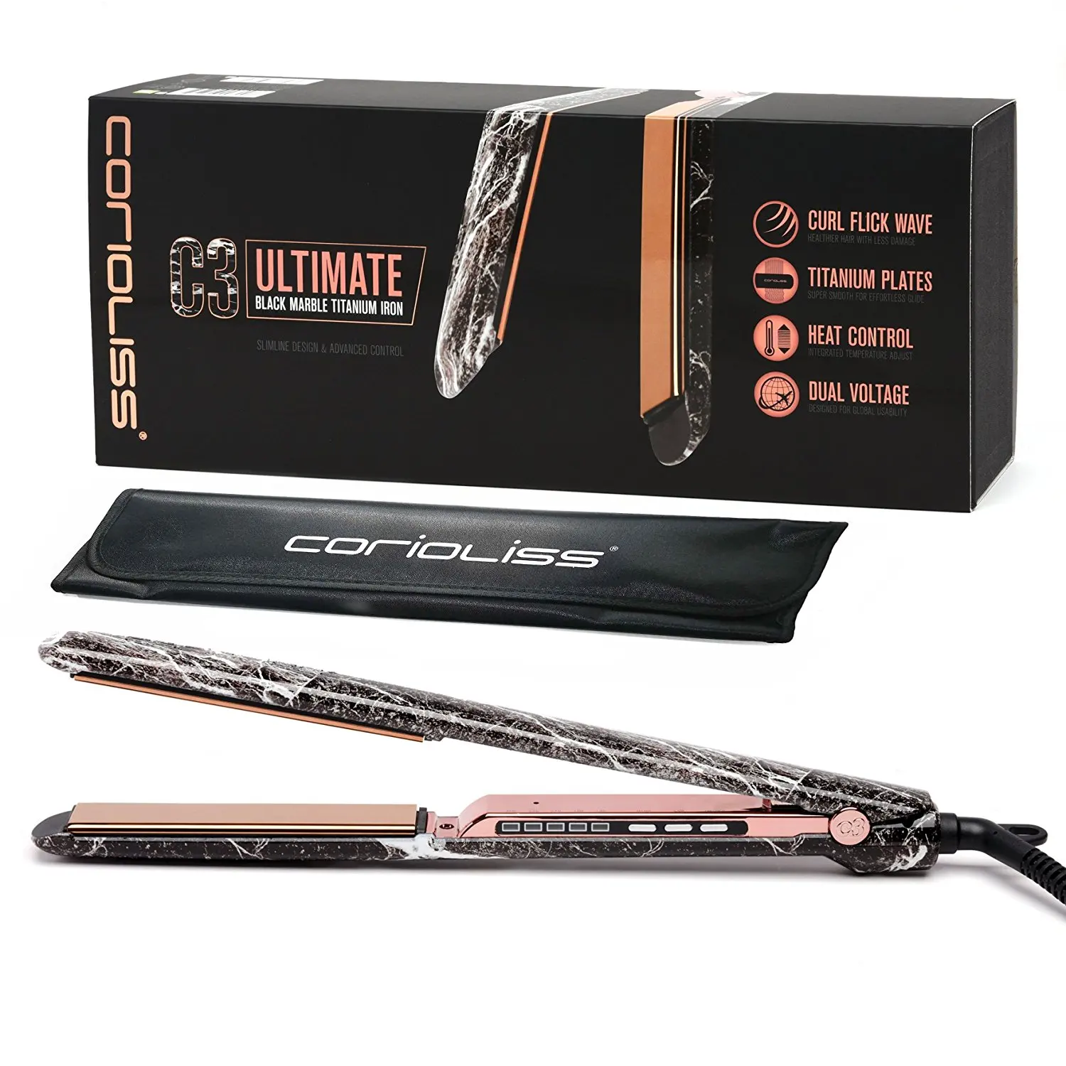 corioliss c3 gold leopard hair straightener