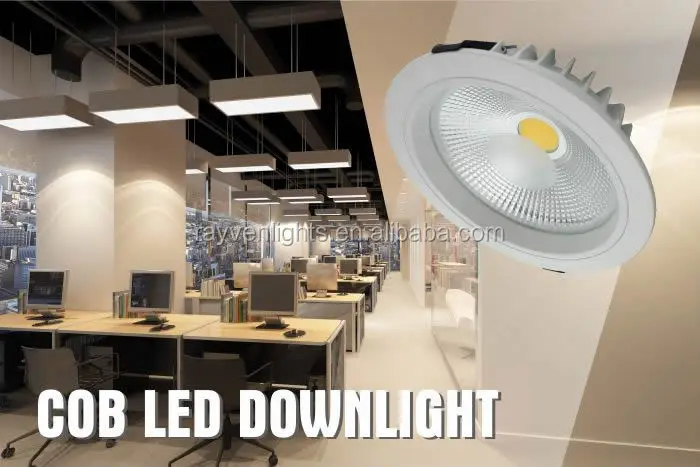 6 inch round 175mm cut out led residential light 3 year warranty 30w cob led downlight