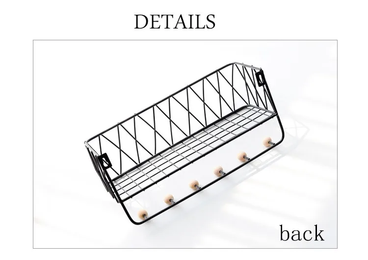 North European Iron Mesh Wall Rack Home Wall Storage Rack With Hook Buy Wall Hanging Wall Rack