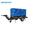AC welding 40kva mobile trailer diesel generator used on road