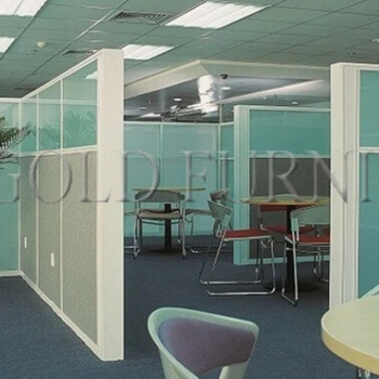 Modern Aluminium Above Half Height Glass Partition For Corporate