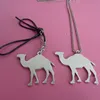 custom metal silver camel animal design pendant necklace with iron ball chain/ leather chain