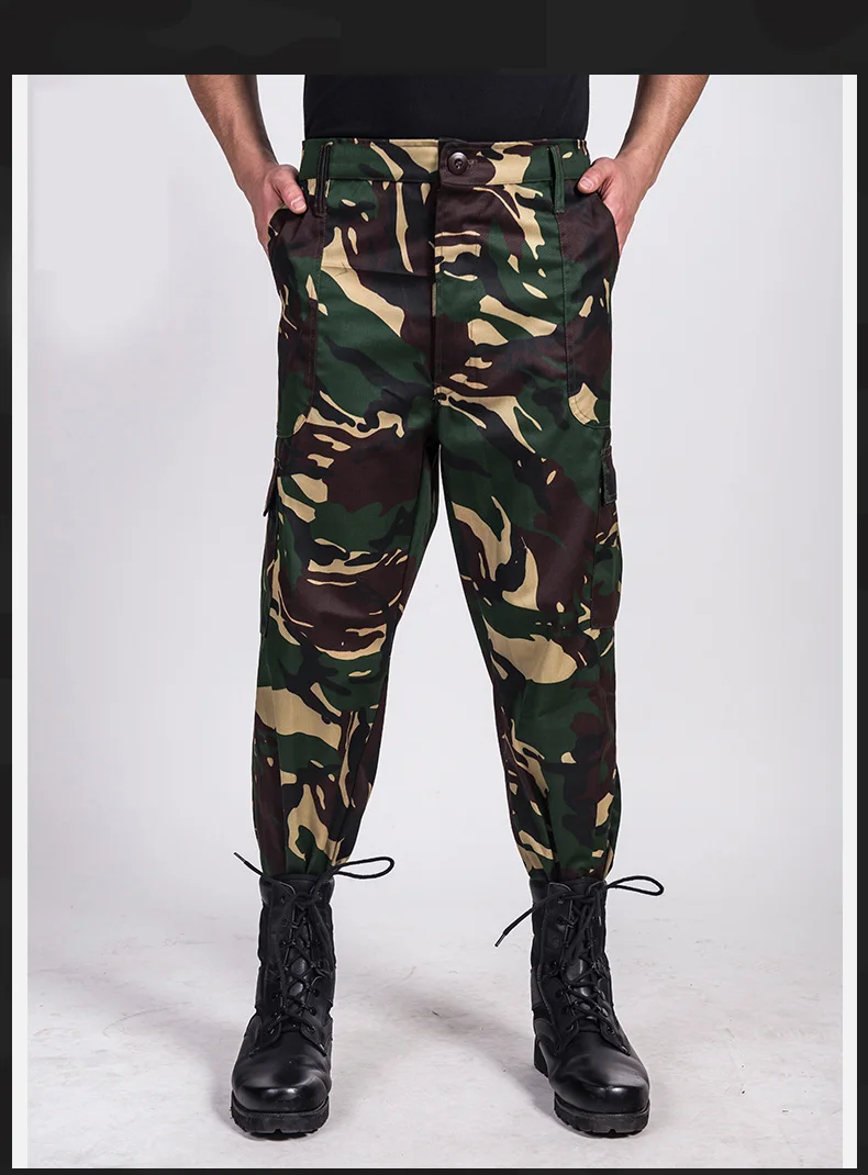 Men's Camouflage Pants Cheap Baggy Workout Pants Woodland Fabric Camo