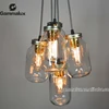 Modern style Pendant Light Jam Jar Light,Jar Light with Textile Cable