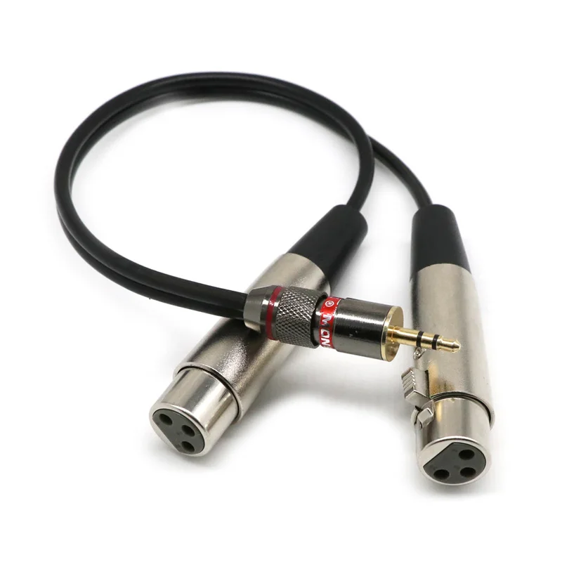 3pin 2 Xlr Female To 3.5mm Plug Male Cable Audio Adapter Metal ...