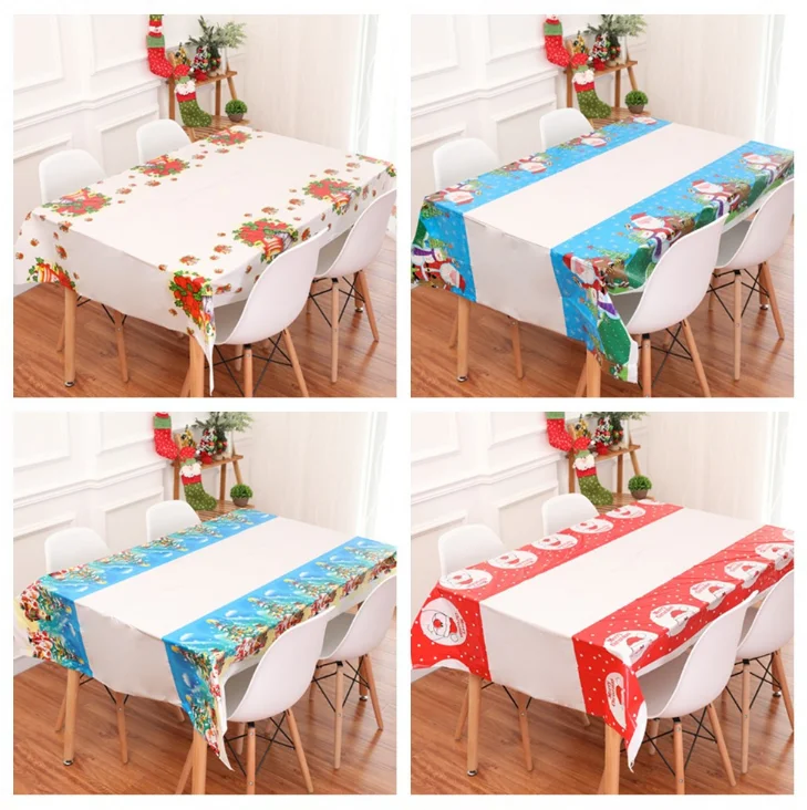 Christmas Rectangle Waterproof Pe Tablecloth Dining Tablecloth 80*42.5