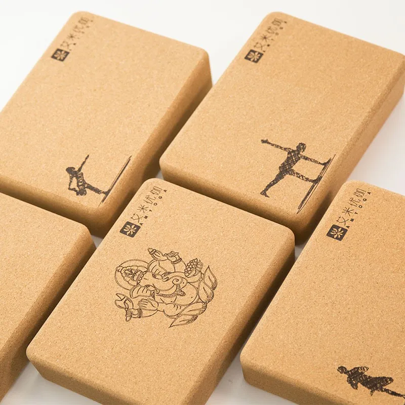 BSCI factory amazon yoga block natrual eco friendly custom print wooden