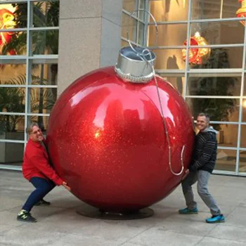 Outdoor Holiday Decorating 150cm Large Fiberglass Christmas Big Balls ...