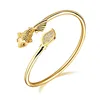New Design Gold Charm Bracelet Jewelry Design for Girls Adjustable Bangle Fish Bracelet Cuff