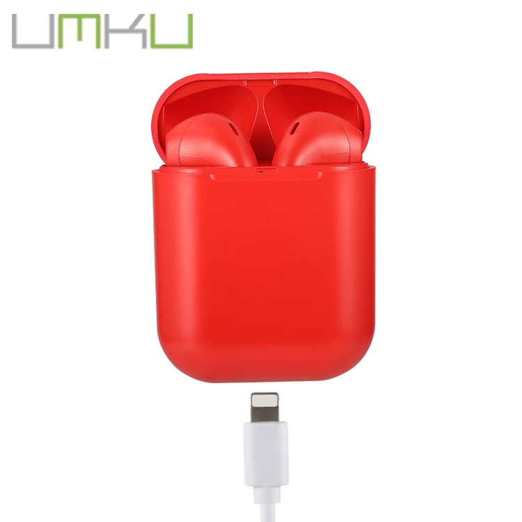 i12S Red TWS bluetooth wireless earbuds headphone for Iphone