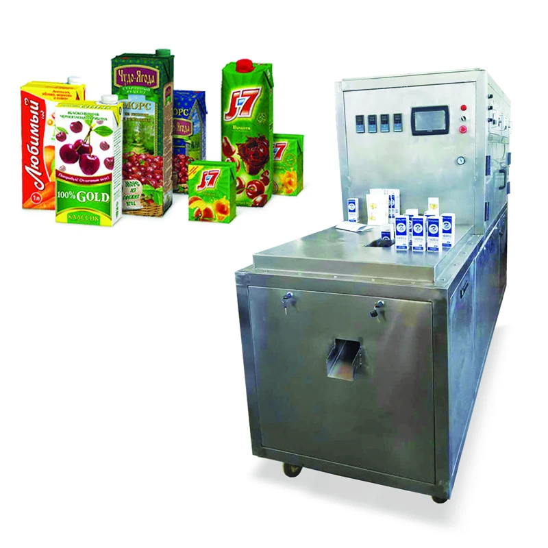 Automatic Manual Milk Packing Machine Plastic Aseptic Carton Box 125ml