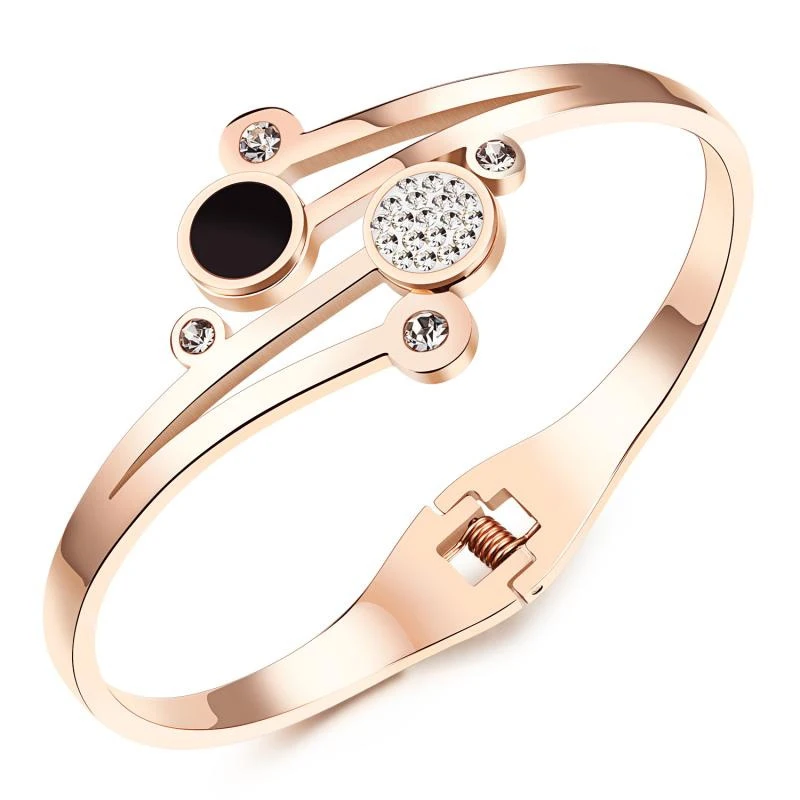 shell diamonds bangle design,stainless steel custom bangle bracelet