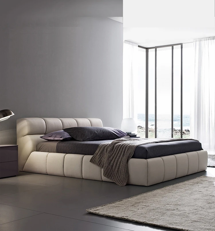 European King Luxury Leather Modern Furniture China Leather Beds Buy