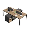 New design customized system with wiring system modular melamine worktop staff desk workstation