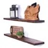 Deep Rugged Distressed Floating Shelves Clear Coat Finish, 100% Hidden Floating Shelf Brackets