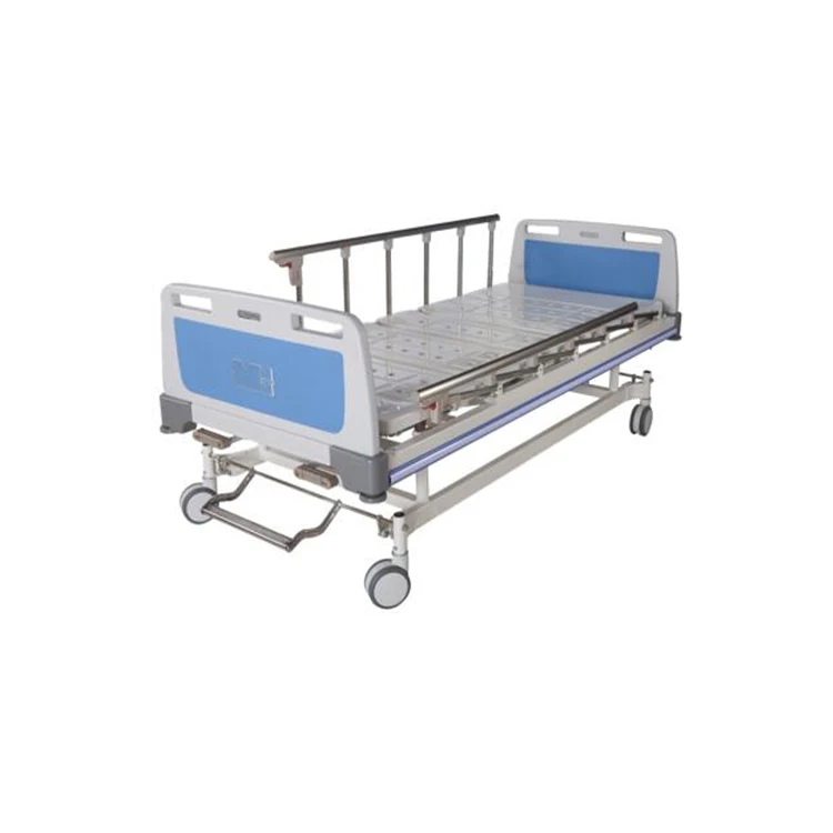 Manual 2 crank punching with Aluminum alloyguardrailnursing bed