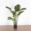 Outdoor Artificial Turtle Leaf Plants In Pots For Garden Fence Decor Hotel Offices Wall Decoration