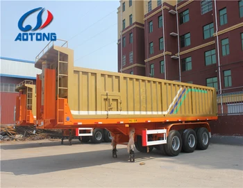 Semi Dump Trailers >> Aotong Brand New Double Semi Dump Trailers Front Side Tipping Semi Dump Trailers >> Aotong Brand New Double Semi Dump Trailers Front Side Tipping