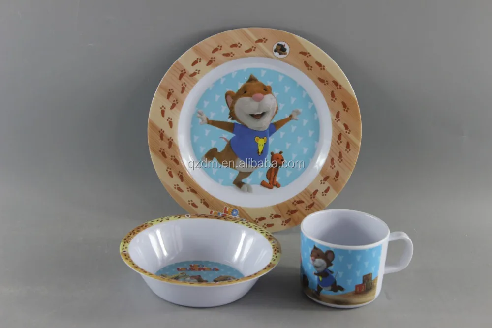 Various Design And Shape Melamine Dinner Ware For Children